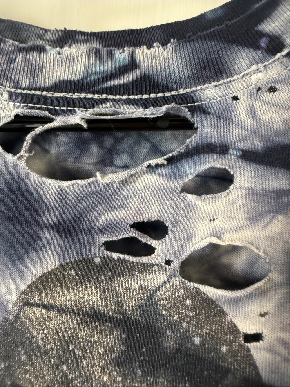 Anvil Black and White Tie-Dye Graphic Short Sleeve Tee - Picture 4 of 9